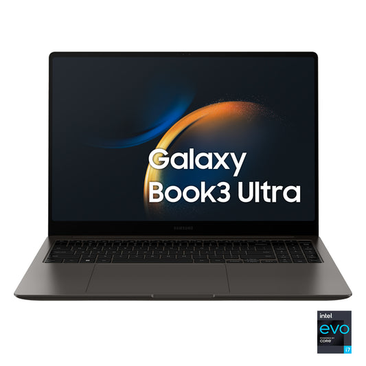 Samsung Galaxy Book3 Ultra 16" Laptop i7 16GB 512GB Windows 11 Pro Graphite, Intel® Core™ i7, 2,4 GHz, 40,6 cm (16"), 2880 x 1800 Pixel, 16 GB, 512 GB scheda grafica dedicata RTX4050