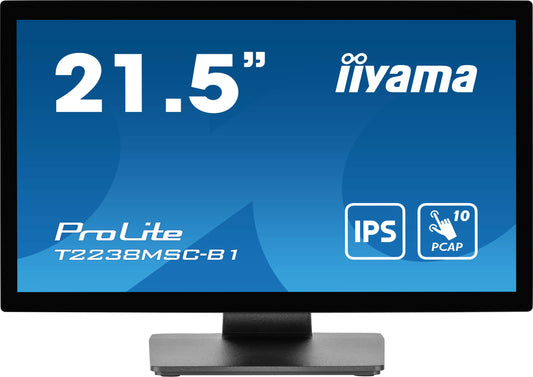 iiyama ProLite T2238MSC-B1, 54,6 cm (21.5"), 1920 x 1080 Pixel, Full HD, LED, 5 ms, Nero