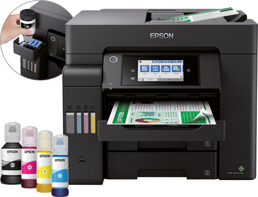 Epson EcoTank ET-5850, Ad inchiostro, Stampa a colori, 4800 x 1200 DPI, A4, Stampa diretta, Nero